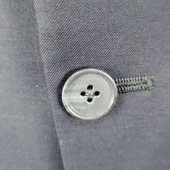 Joseph Abboud Navy 100% Wool Full Suit 2 Piece Blazer Pants USA 38S/W32 (32x29) - Picture 14 of 16